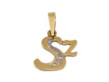 Bicolor arany "Sz" betű medál