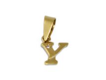 Köves arany "Y" betű medál