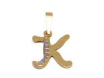 Bicolor arany "K" betű medál