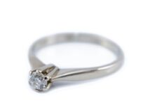 Gyémánt köves fehérarany soliter eljegyzési gyűrű