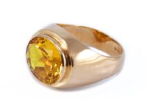 Sárga köves női arany gyűrű