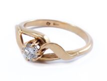 Rozé arany gyémánt köves női gyűrű
