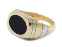 Bicolor arany férfi precsétgyűrű 