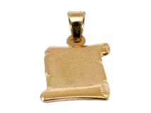 Mattított pergamenes "vízöntő" arany medál