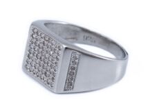 Köves ezüst pecsétgyűrű