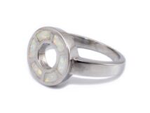 Opálos karikás ezüst gyűrű