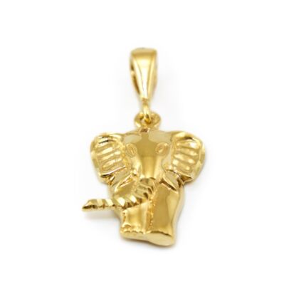 Köves, vésett elefánt arany medál