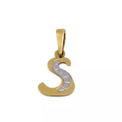 Bicolor arany "S" betű medál