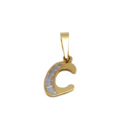 Bicolor arany "C" betű medál