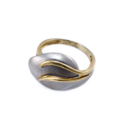 Mattított bicolor arany fantázia gyűrű
