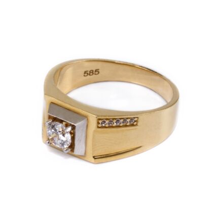 Köves arany pecsétgyűrű