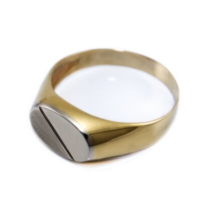 Mattított férfi arany pecsétgyűrű