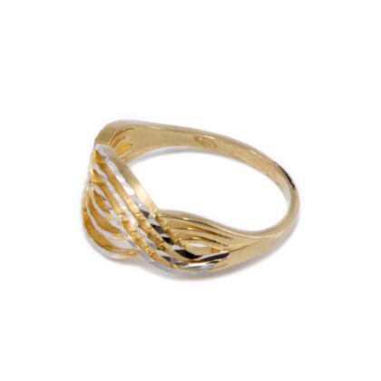 Bicolor áttört arany gyűrű