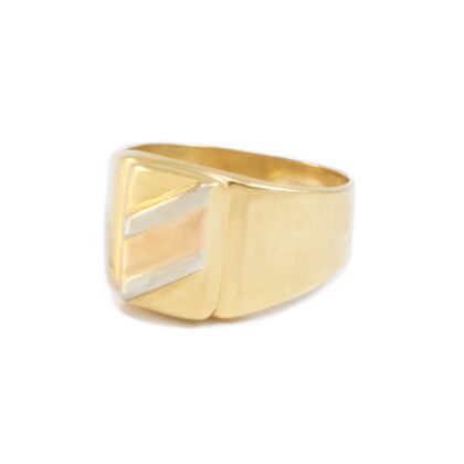 Tricolor arany pecsétgyűrű
