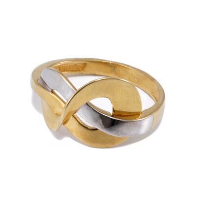 Fonott bicolor arany gyűrű