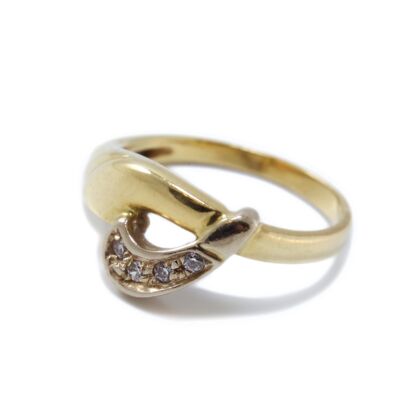 Köves sárga arany gyűrű