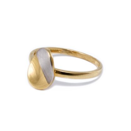 Bicolor fényes és matt arany gyűrű