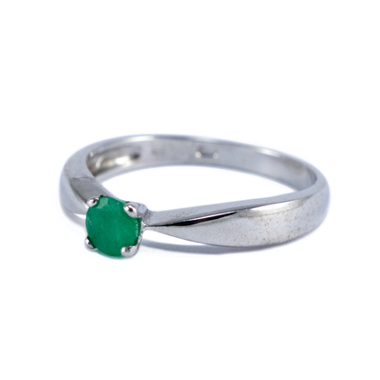 Fehérarany smaragd köves gyűrű