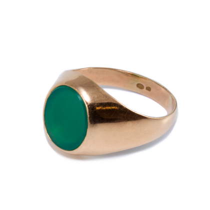 Zöld köves kaol gyűrű