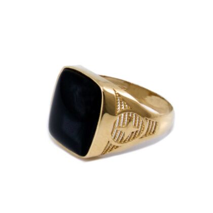 Onix köves arany pecsétgyűrű