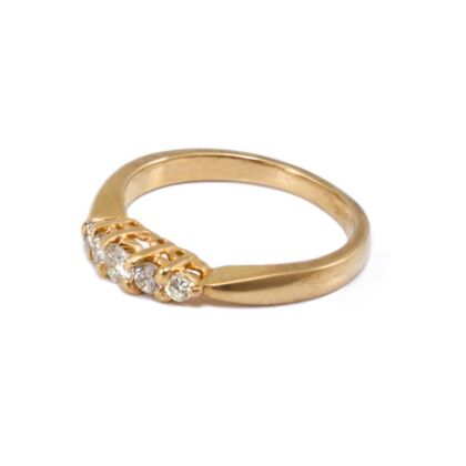 Gyémánt köves arany eljegyzési gyűrű 