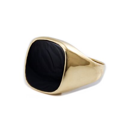 Fekete köves arany pecsétgyűrű
