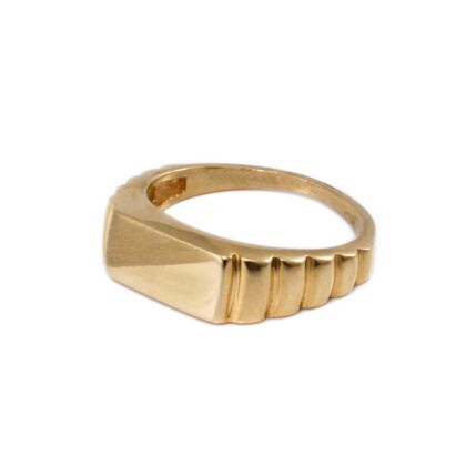 Fényes és matt mintás arany pecsétgyűrű