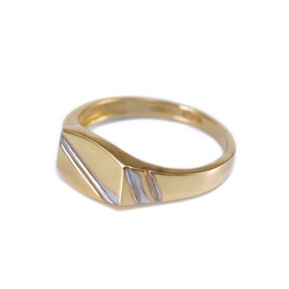 Bicolor arany pecsétgyűrű 