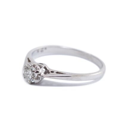 Gyémánt köves fehérarany gyűrű