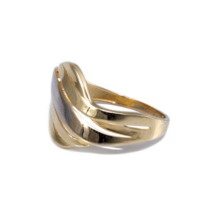 Bicolor hullámos arany gyűrű 