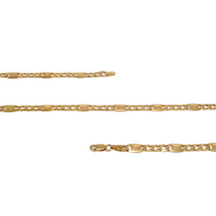 Görög mintás h-figaró arany nyaklánc