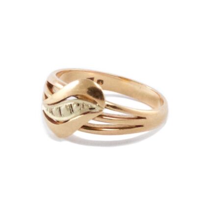 Bicolor vésett arany gyűrű