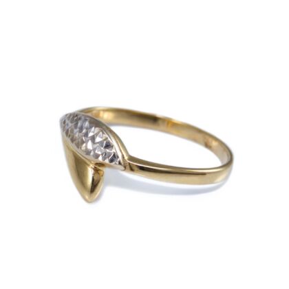 Bicolor vésett arany gyűrű