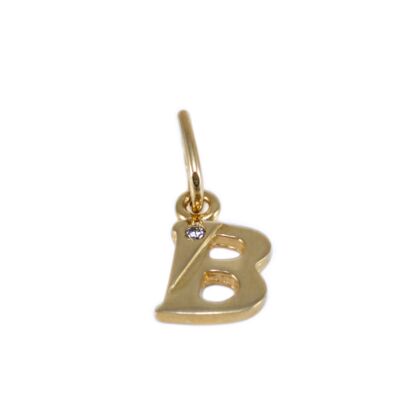 Köves arany "B" betű medál