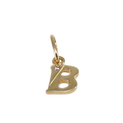 Köves arany "B" betű medál