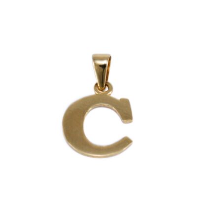 Fényes "C" betű arany medál