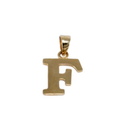 Fényes "F" betű arany medál