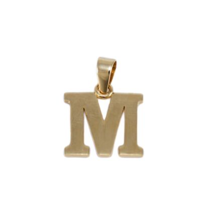 Fényes "M" betű arany medál