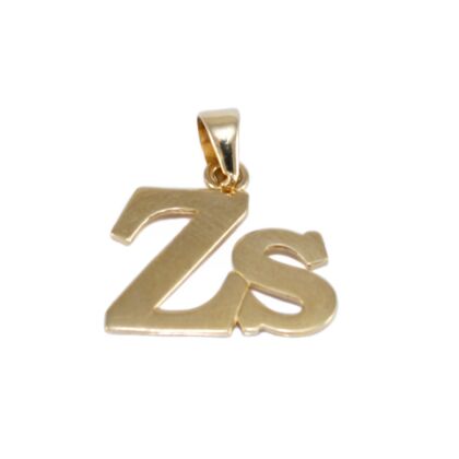 Fényes "Zs" betű arany medál
