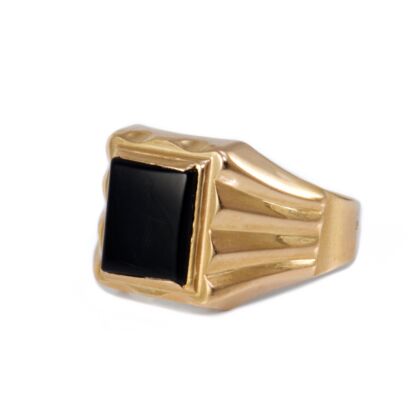 Fekete köves arany pecsétgyűrű