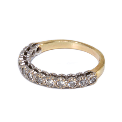 Kősoros bicolor arany gyűrű