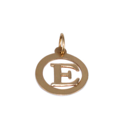 "E" betű vörös arany medál 