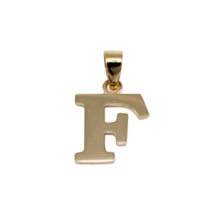Fényes "F" betű arany medál
