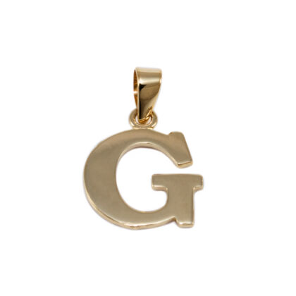 Fényes "G" betű arany medál