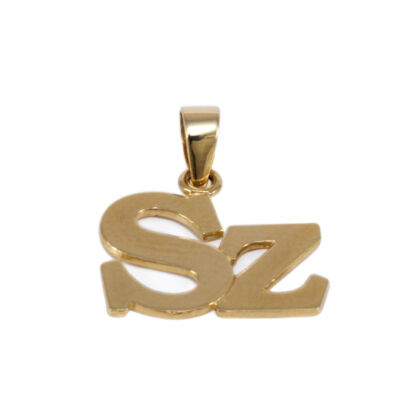 Fényes "Sz" betű arany medál