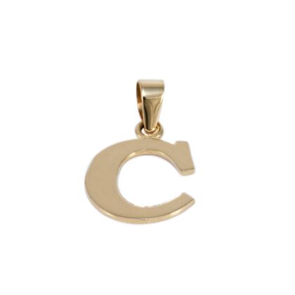 Fényes "C" betű arany medál 