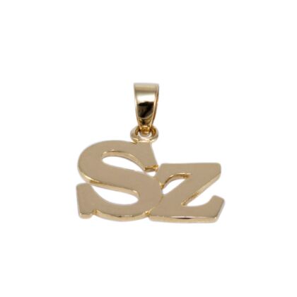 Fényes "SZ" betű arany medál 