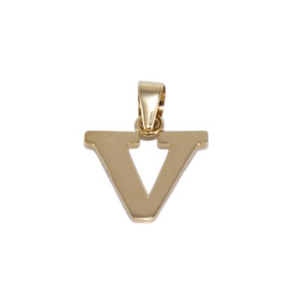 Fényes "V" betű arany medál 