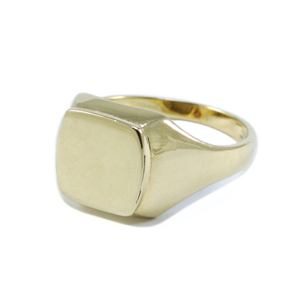Sárga arany szögletes pecsétgyűrű