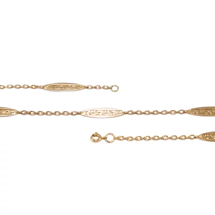 Vésett betétes arany anker lánc Vésett betétes arany anker lánc